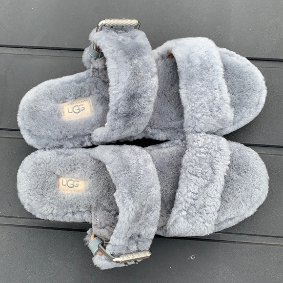 UGG Shoes - UGG Fuzz Yeah Sandals- Geyser NWOB